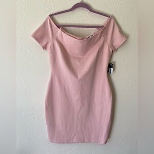 Elegant Pink Off-Shoulder Dress